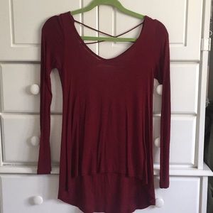 Tilly’s red long sleeve shirt